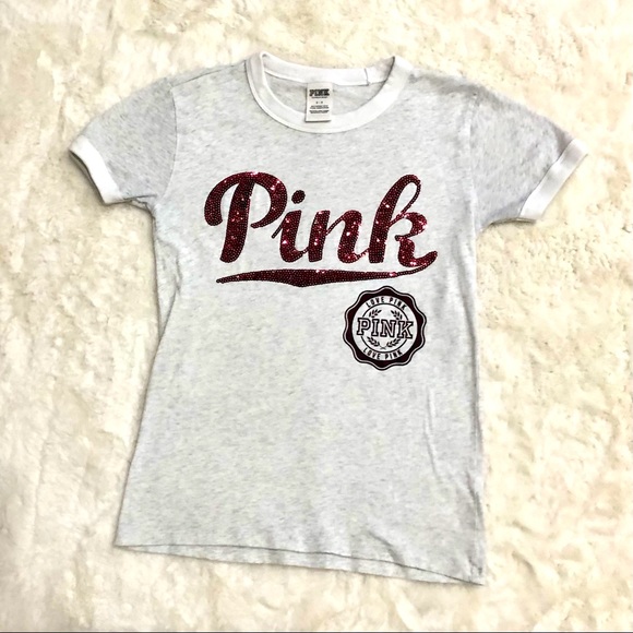 PINK Victoria's Secret Tops - PINK VS Sequence Tee